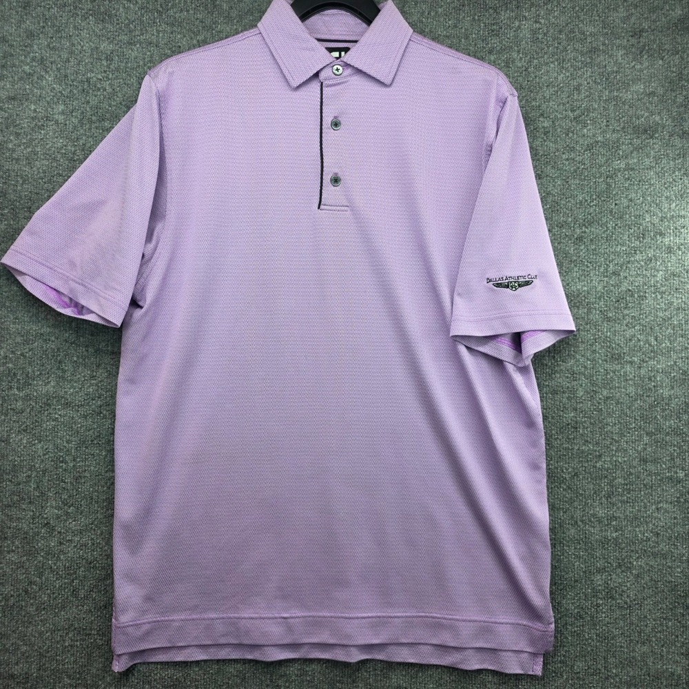 FootJoy Mens Lavender‎ Purple Dallas Athletic Club ProDry Golf Polo Shirt Large